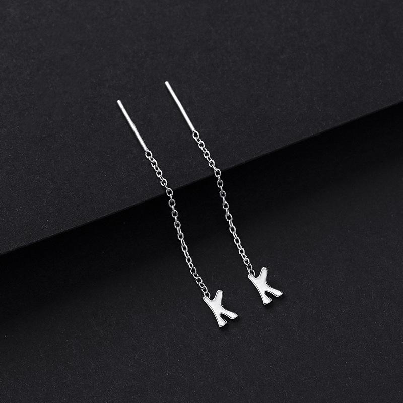 

Серьги-кисточки Banyan Tree S925 Sterling Silver Initial Tassel — Niche Design, длинные, высокого класса 925 Silver