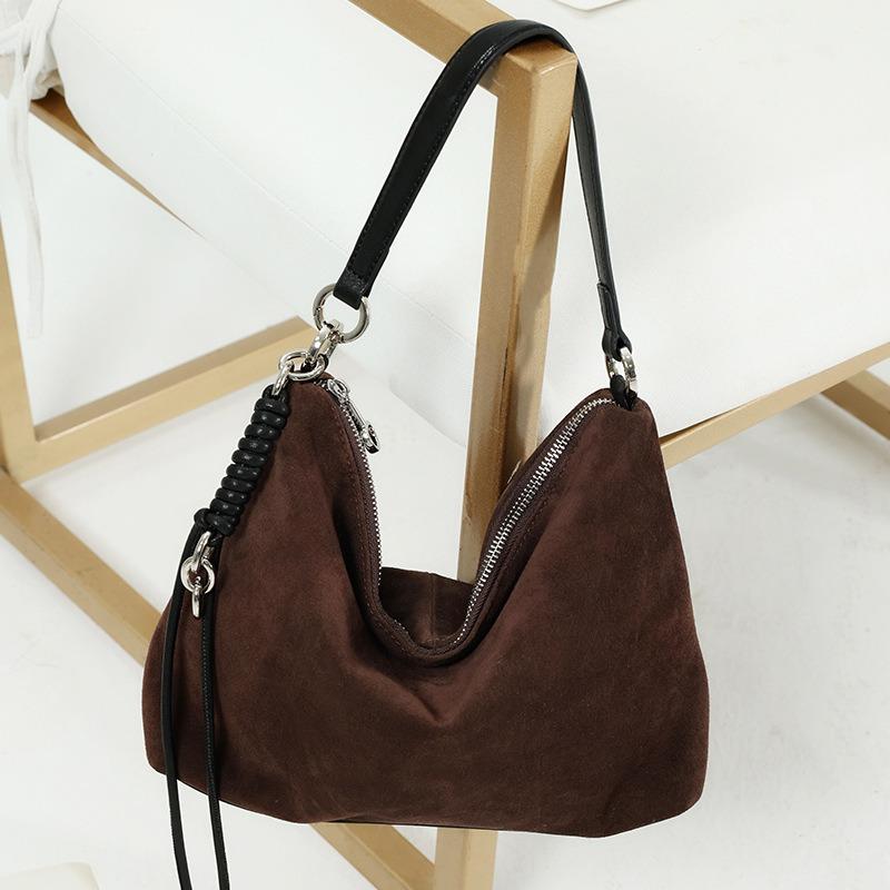 Leather Underarm Bag Women's Autumn New Soft Bag Matte Cowhide Shoulder Handbag Bag Large Capacity Oblique Span Bag