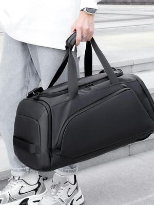 Unisex Travel and Gym Bag with Shoe Compartment, Wet/Dry Separation, Large Capacity for Short Trips and Sports.
