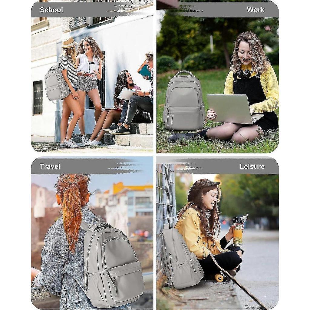 Backpack For School Girls Boys Aesthetic Lightweight Travel Daypack Simple Cute Backpack For Women Men Waterproof College High School Bookbag Fit 14 I