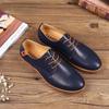 Scarpe da Uomo Giovane Business Fondo Piatto Suola in Gomma Grandi Scarpe Inglesi in Pelle