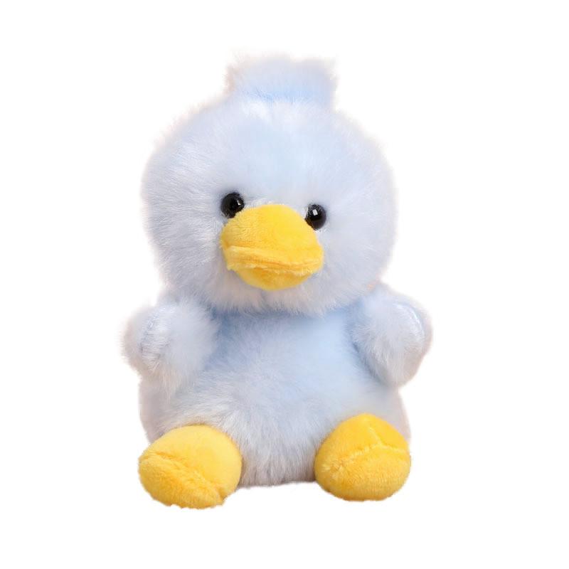 Niedlicher Vierfarben-Enten-Schlüsselanhänger Plüschtier für Mädchen und Frauen Geschenk