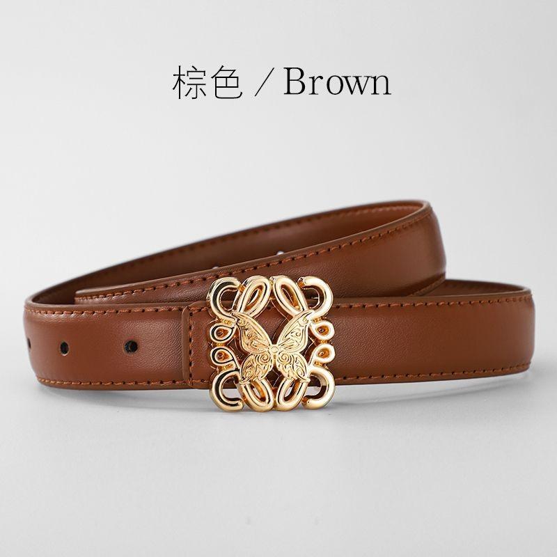 Stylish Women's Casual Versatile Korean Fashion Decorative Belts For Jeans In Smooth Leather