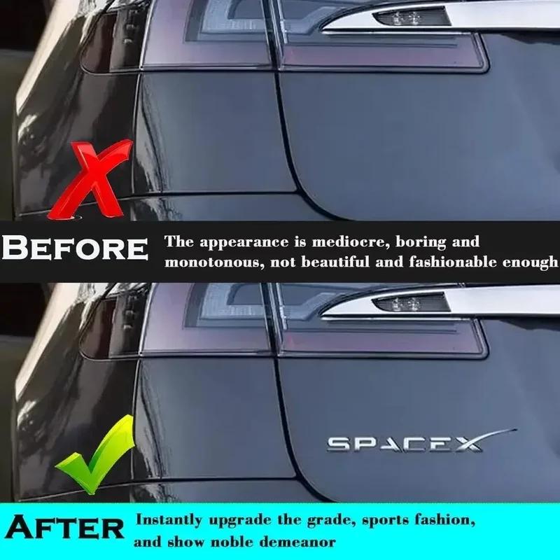 1Pc 3D ABS letters Car Rear Door Emblem Badge Sticker Trunk Logo Modification Decals