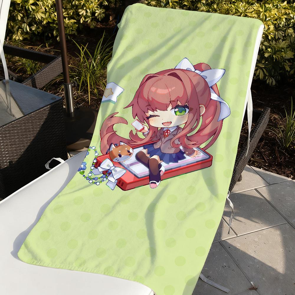 Game Anime cartoon D-DDLC Towel Quick Drying Beach Towels Are Suitable For Swimming Pools Camping Yoga And The Gym