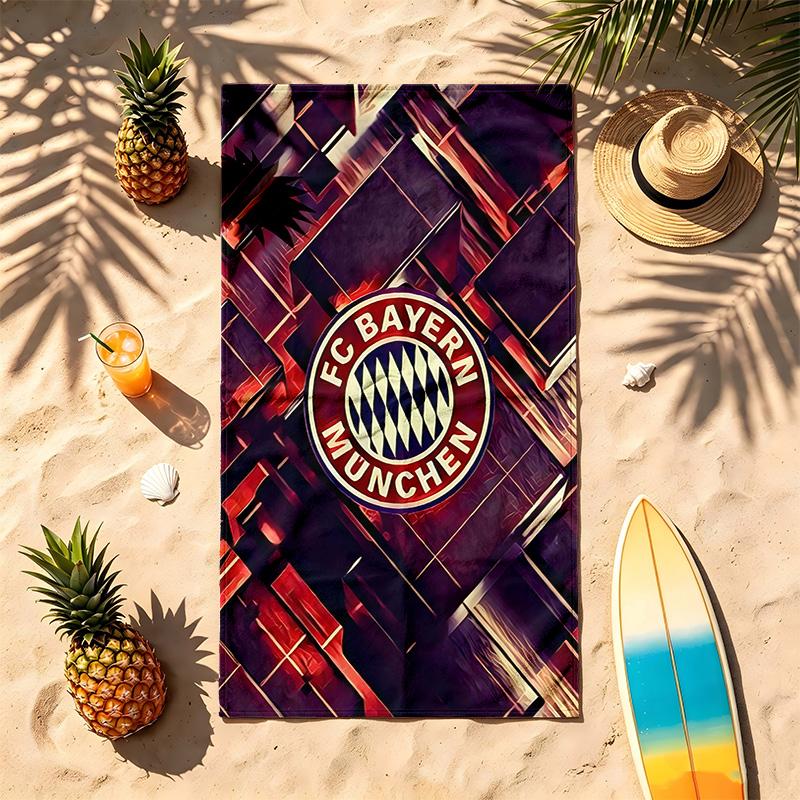 FC Bayern Munich (19) Theme Beach Towel Sand Resistant Soft And Comfortable Suitable For The Pool Camping Yoga And Diving A Travel