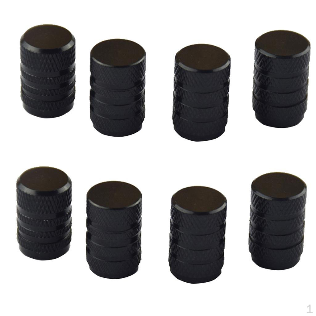 8 Set Aluminum Alloy Tubeless Wheel Tire Valve Car Truck Black