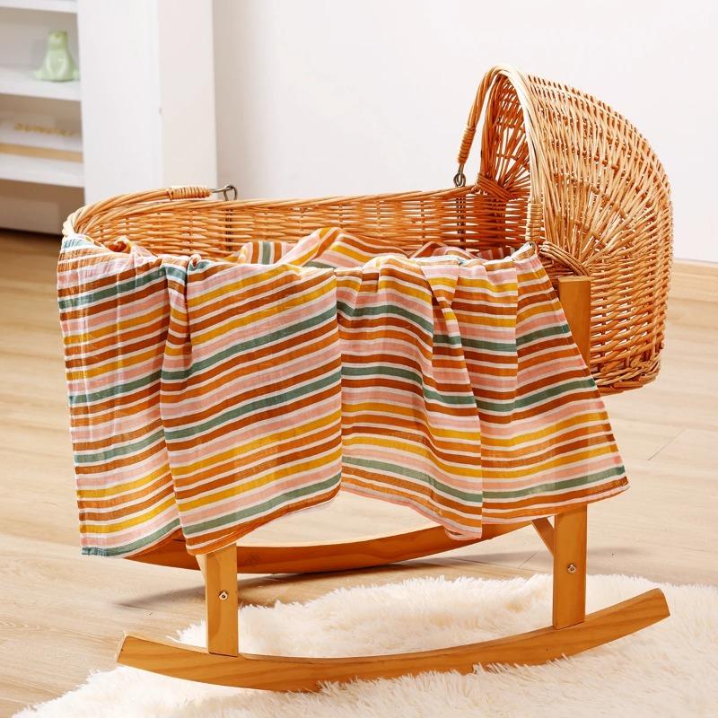 Kangobaby #My Soft Life# 2026 New 100% Cotton Baby Muslin Swaddle Blanket Breathable Newborn Wrap Infant Bath Towel