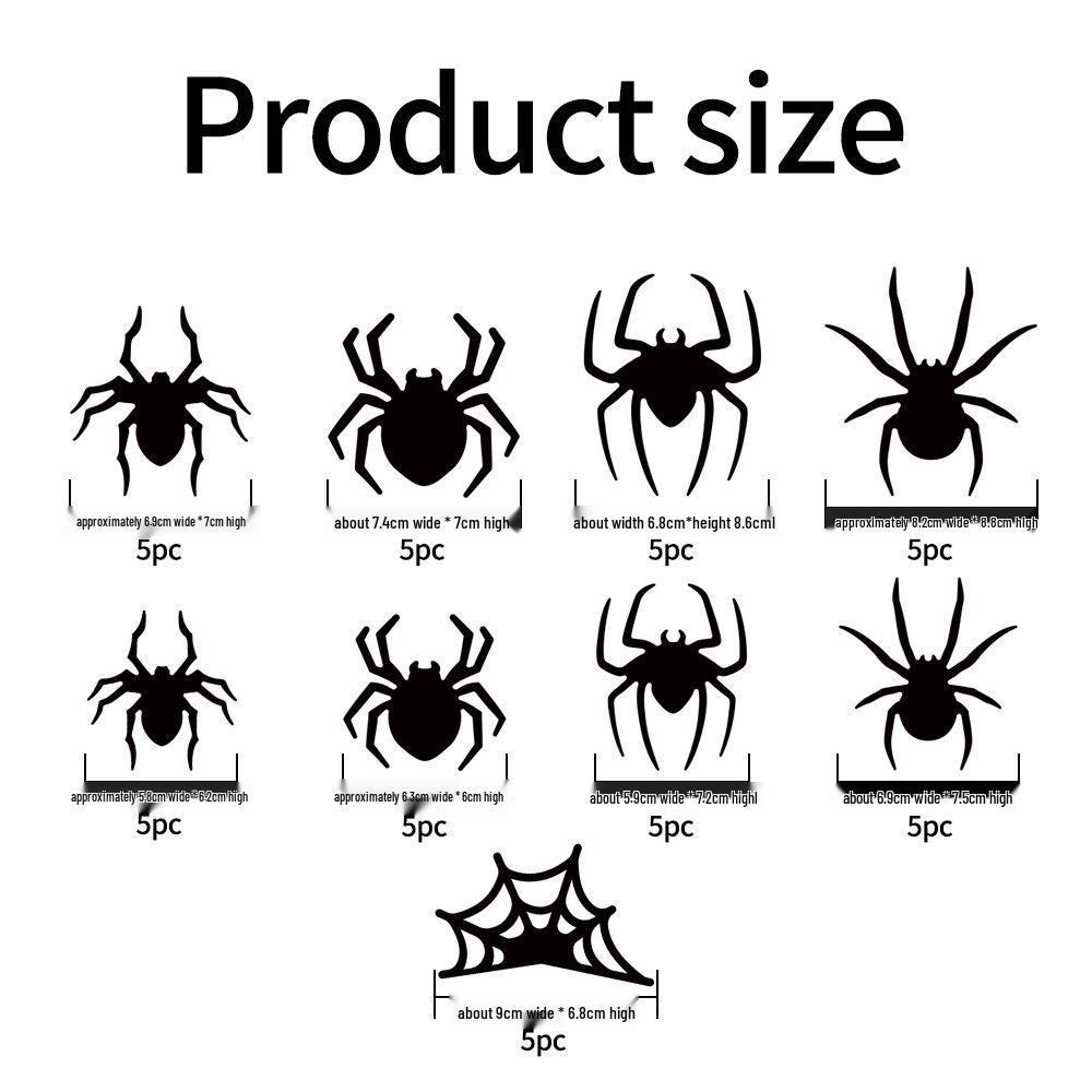 3D LED Spider & Bat Halloween Window Decoration Lights (Purple & Green)