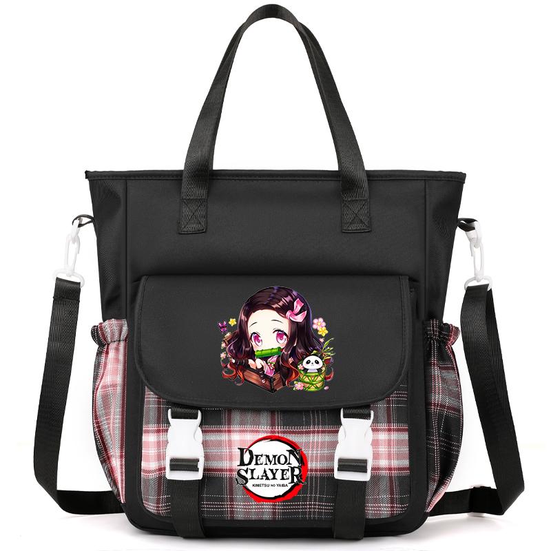 Demon Slayer Tote Bag Crossbody Bag Carrying Bag Shoulder Bag for Teenager Girl Boy Back To School Bag Men Women Leisure Travel Bag Mochila