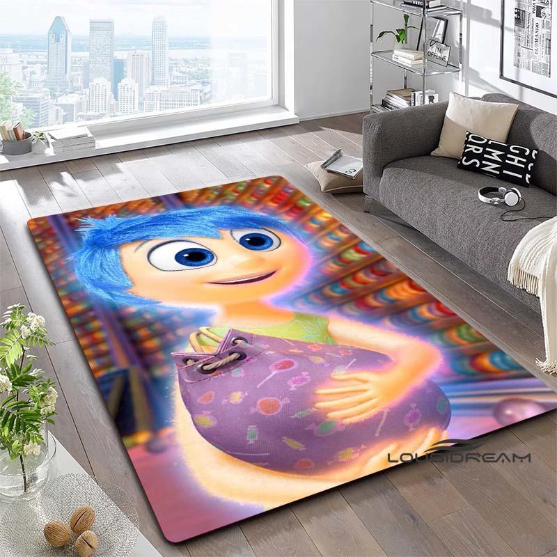 2026 New Inside Out 2 Cartoon Print Rug, Bedroom/Living Room Floor Mat, Large-Area Home Decor Anti-Slip Mat