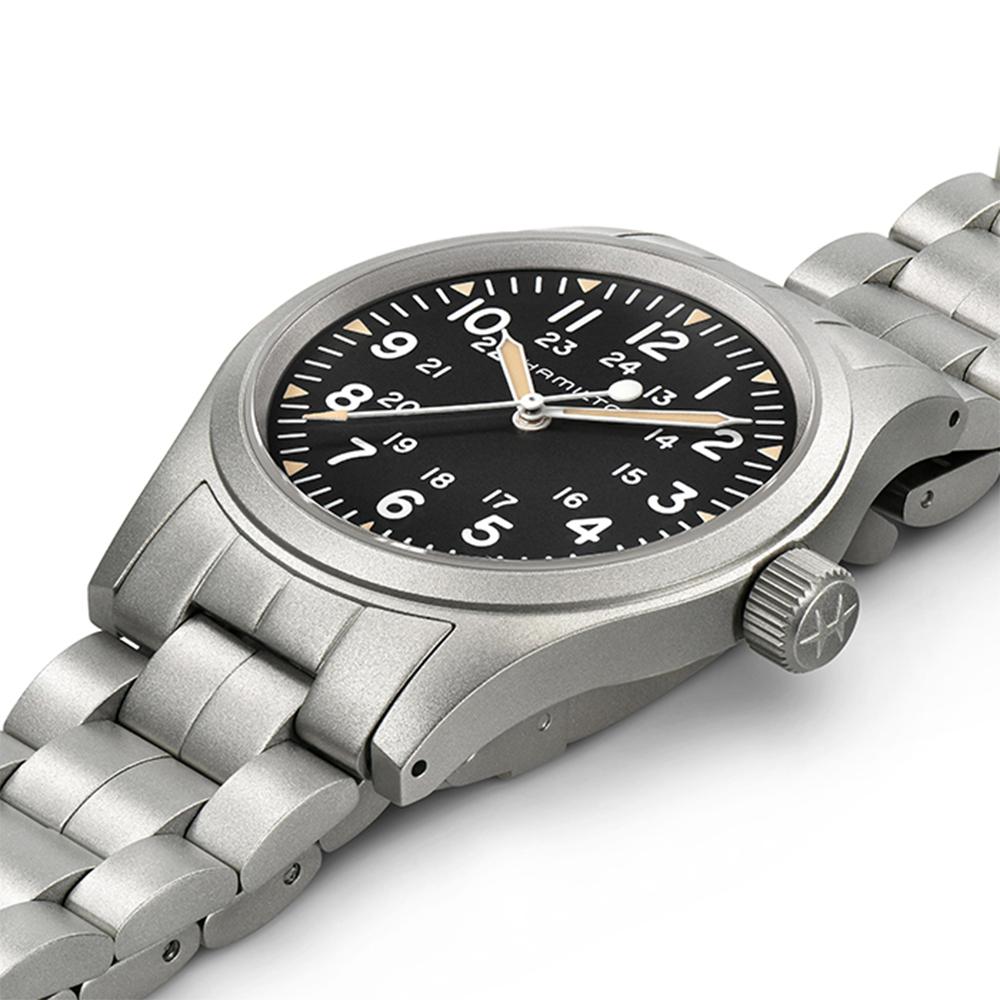 [Hamilton] H69439131 Khaki Field Mechanical 38mm Black Dial Metal Men's Watch