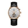 New CARNIVAL Grey Dial Luxury Tourbillon Watch For Men Mechanical Travel Time Wrist Watch Men Leather Waterproof