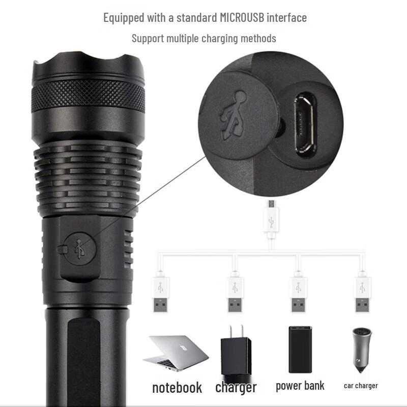 Tri-polar Outdoor Rechargeable Flashlight