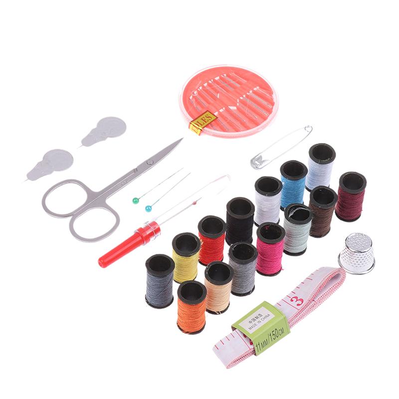 Přenosná šicí sada Kompletní šicí box DIY Vyšívání Ruční šicí sada nástrojů Cestovní domácí nářadí Šicí příslušenství