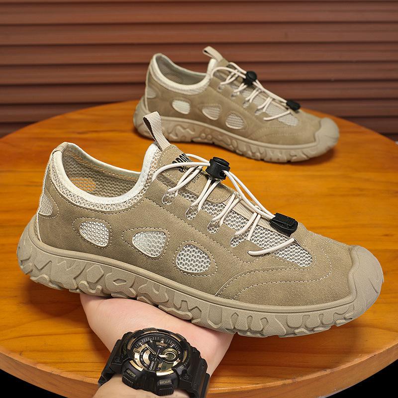 Men's Breathable Mesh Non-Slip Casual Shoes for Work and Sports