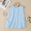 Women Summer Casual Round Neck Sleeveless Tank Tops