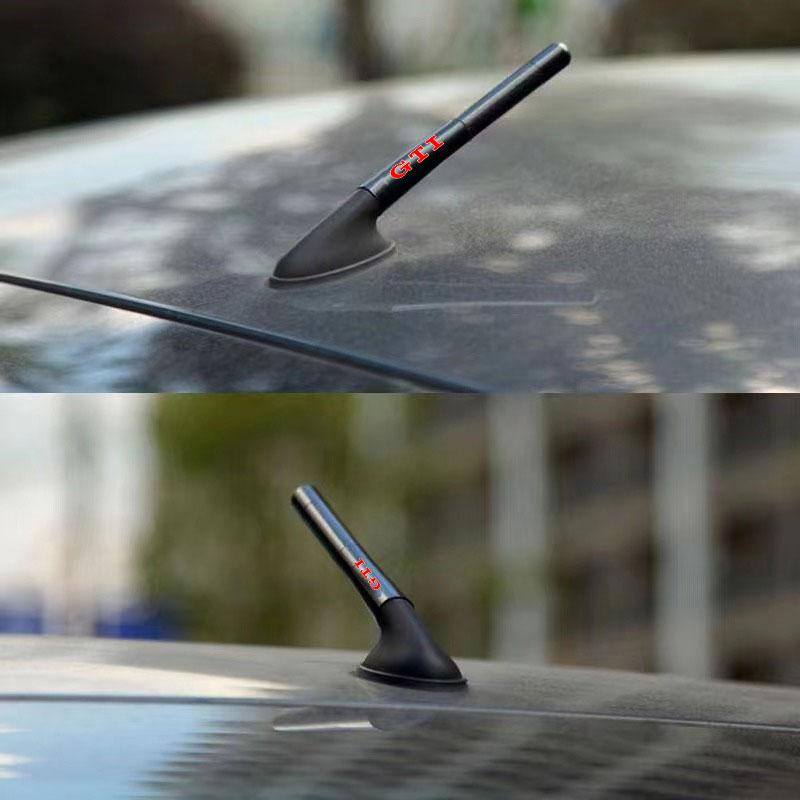Efg1 12cm Carbon Fiber Radio Car Antenna Auto Accessories Caps For VW GTI Lavida POLO Tiguan Passat Golf EOS Scirocco Jetta Bora