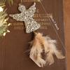 Plastic Christmas Tree Feather Pendant Angel Snowflake Christmas Hanging Decoration Elk Feather Hanging Ornament