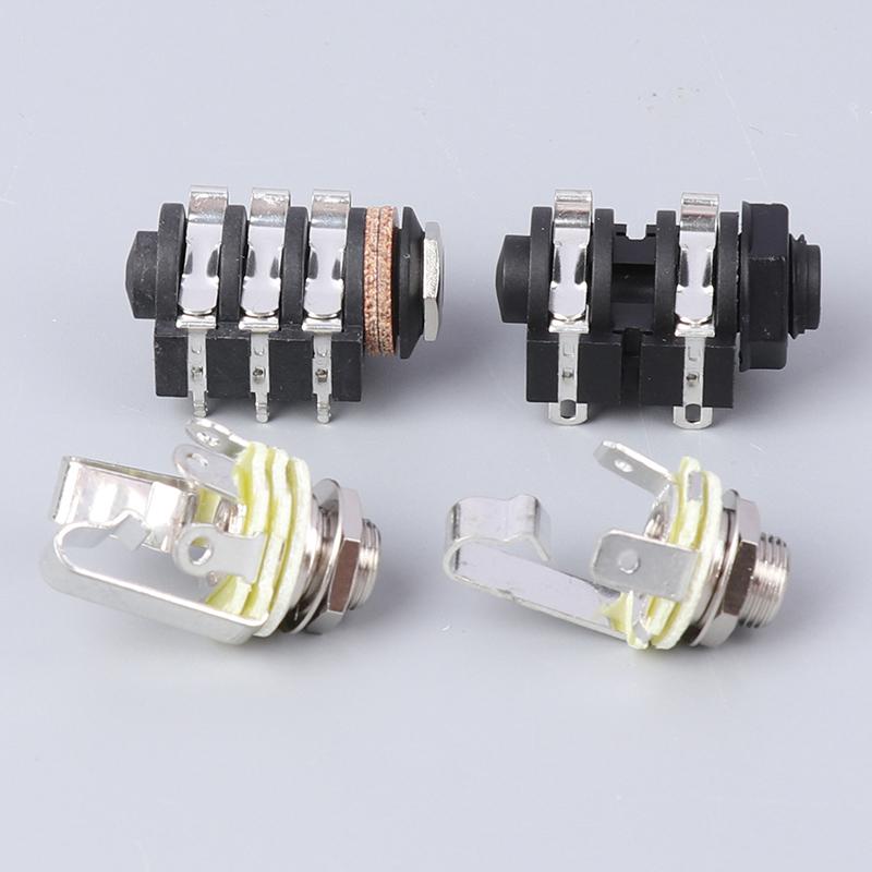 Rean Trs Stereo 6.35Mm Metal Female Jack 3 Pole Nys230 Audio Panel Mounting Socket 1/4" Ts Mono Jack Pcb Socket Nys215