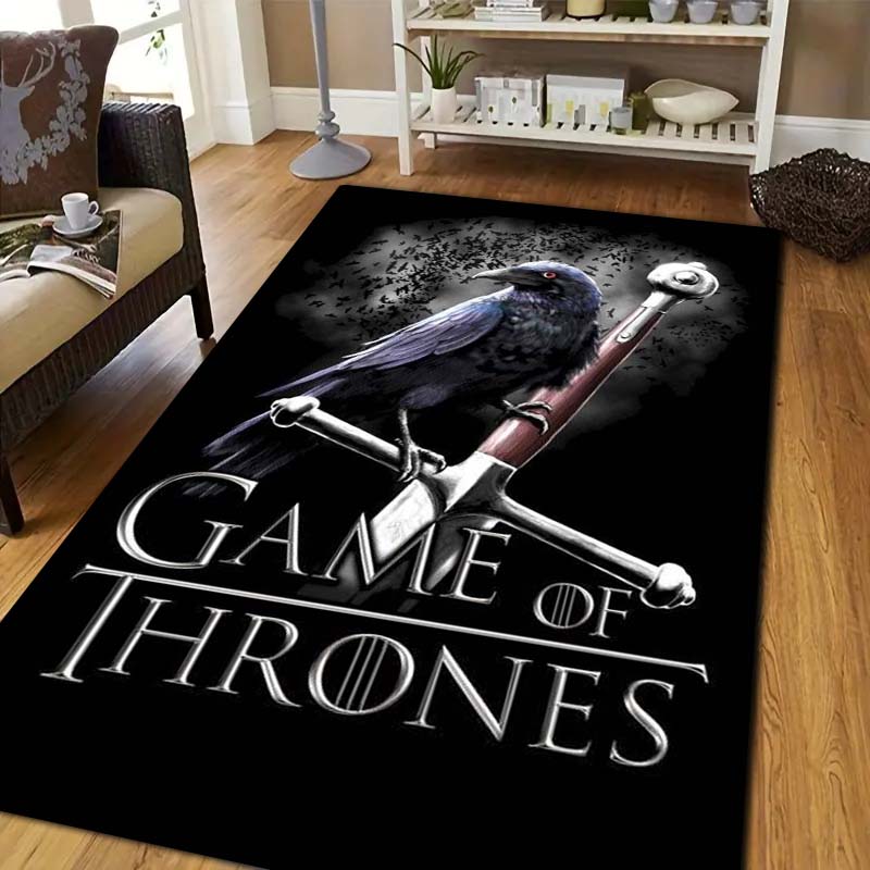 Viking Norse Rune Symbol Print Area Rug Non‑Slip Soft Floor Carpet Bedroom Living Room Present Indoor Home Lounge Bedding Decor
