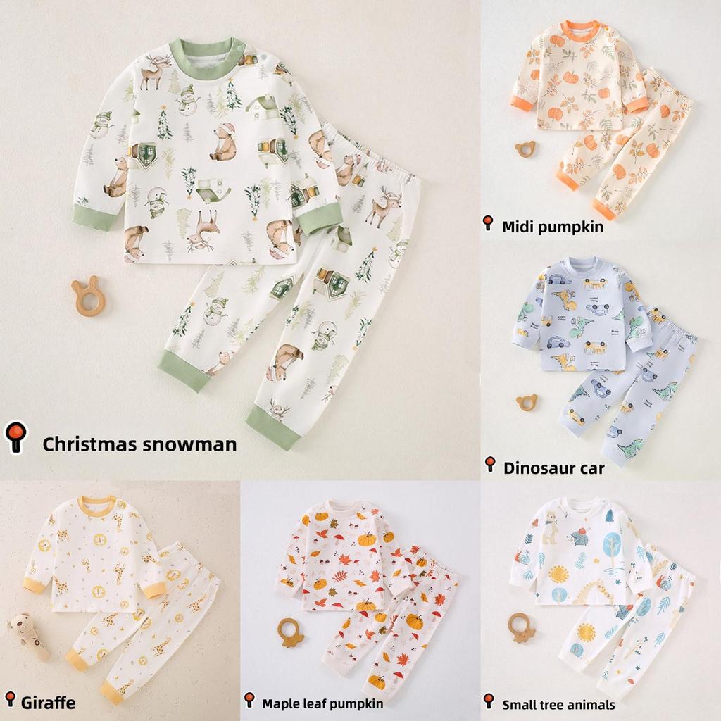 Childrens Cotton Pajama Set With Antibacterial Technology For Toddler Sleepwear