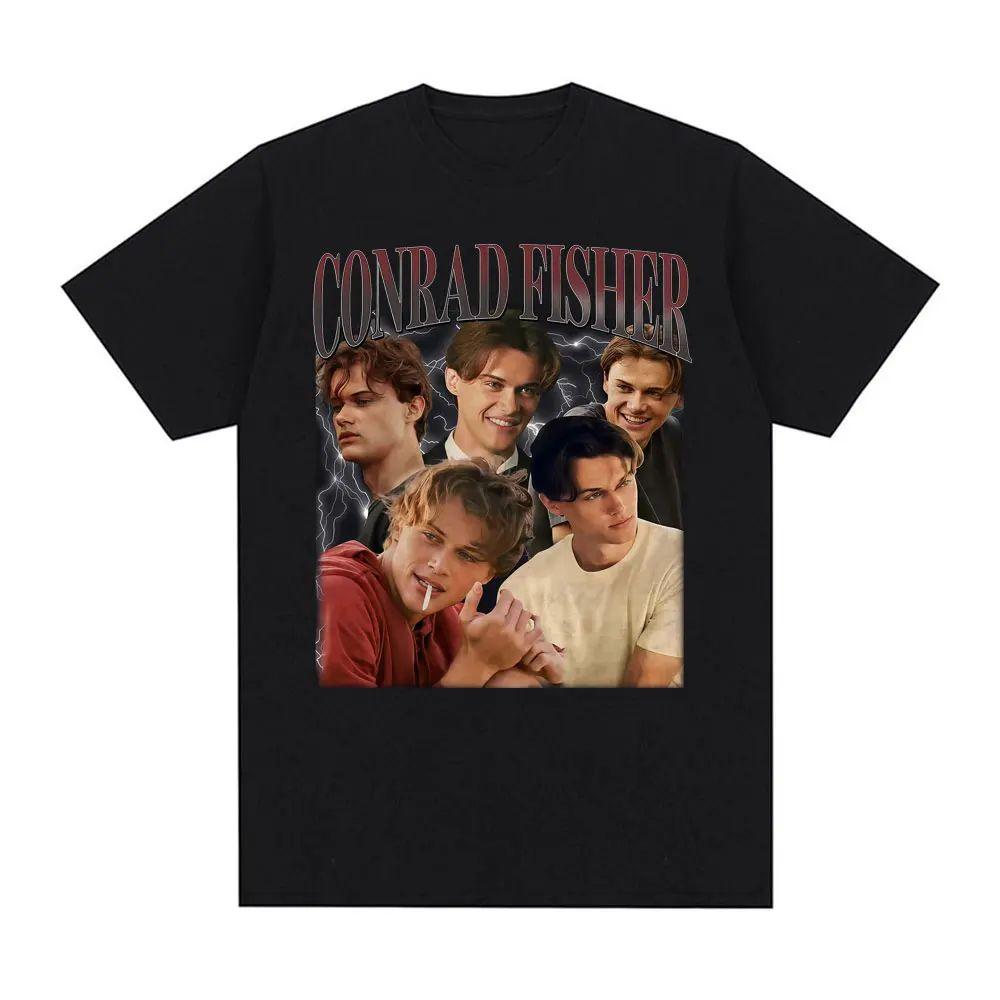 Mode Retro Top Y2K Top Film- und Fernsehrolle Druck Kurzarm T-Shirt Trendy Baumwolle Lässig Lockeres T-Shirt Unisex