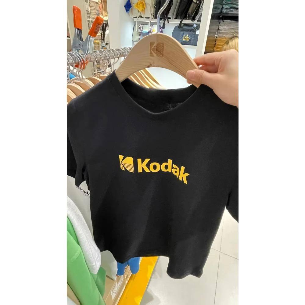 Fashion Camera Brand 2025 Summer Hot-selling Classic Cotton KODA K Unisex Harajuku Leisure Vacation T-shirt Men Women
