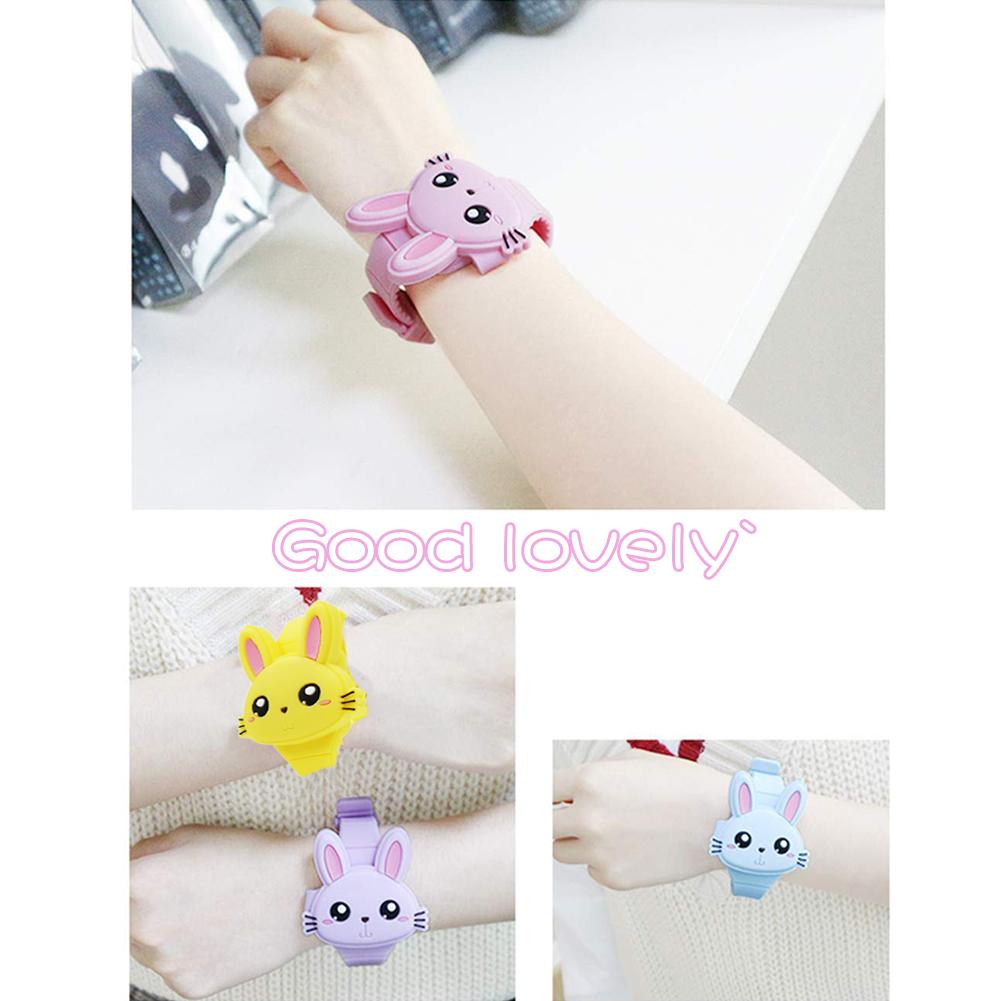 Cute Cartoon Silicone Rabbit Watch for Kids Waterproof Silicone Watch for Girl and Boy