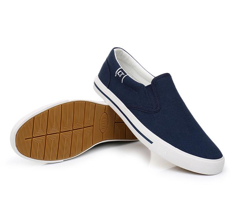 Women's White Thick-Soled Slip-On Canvas Shoes - Casual Autumn Student Footwear