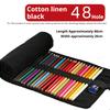 24/36/48/72 Hole Colorful Cloth Pencil Case Stationery Pencil Storage Bag Paint Brush Pen Bag Pencil Roll Case School Supplies