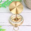 Brass Retro Style Pocket Watch Type Luminous  Compass with Cover for Outdoor Mountaineering