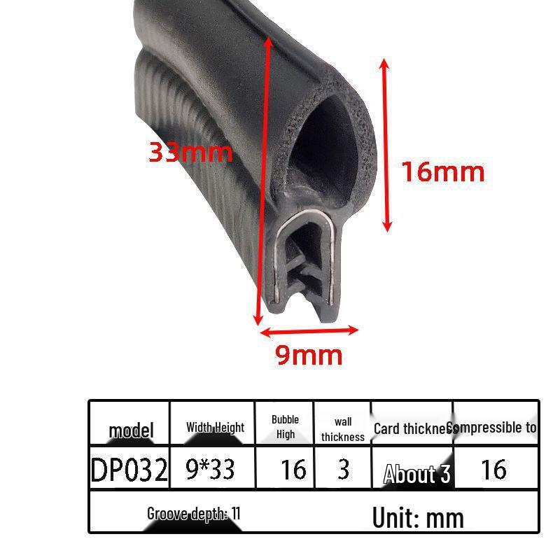Customizable EPDM U-Shaped Rubber Sealing Strip for Electrical Cabinets and Car Doors