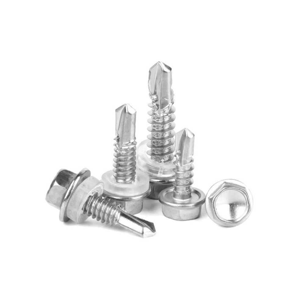 410 Stainless Steel Hex Head Self-Drilling Screws for Color Steel Tiles, 5.5