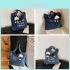 Denim Tote Bag For Women With Magnetic Closure And Large Capacity For Daily Use