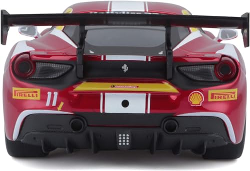 Bburago 1/24 Scale Ferrari 488 Challenge 2017 Red / Diecast Model Car, Finished Product, 18-26308
