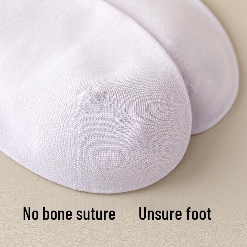 Women's Mid-Calf Pure Cotton Anti-Pilling Socks - Thin, Loose-Fit, Trendy for Spring/Summer/Postpartum