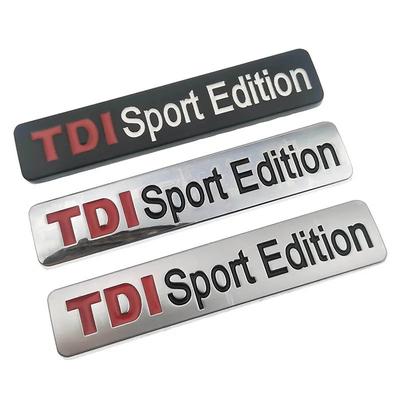Métal Rouge TDI Édition Sport Logo Turbo Voiture Lettre Autocollant Emblème Chrome Badge Autocollants pour POLO GOLF CC TT JETTA GTI TOUAREG