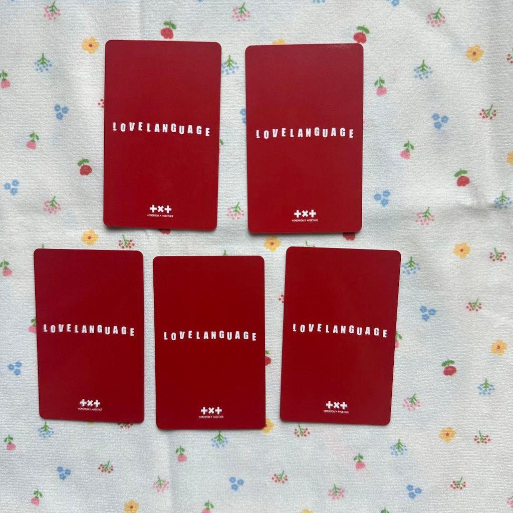 [USED] TXT Love Language LINE MUSIC winning trading cards (5 cards)