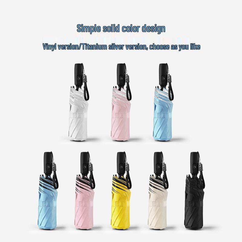 Men's High-End Folding Umbrella with Cooling Fan, Charging Sunscreen, Sunshade, and Rain Protection.