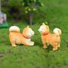 Micro décoration de paysage Akita en forme de chien, petite décoration succulente créative en résine bonsaï