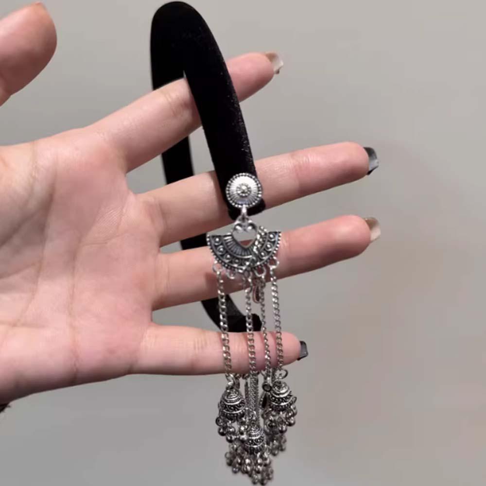 Luxury Vintage Hair Hoop Zinc Zinc Alloy Ethnic Style Headband Elegant Bell Tassel Hairband  Decoration