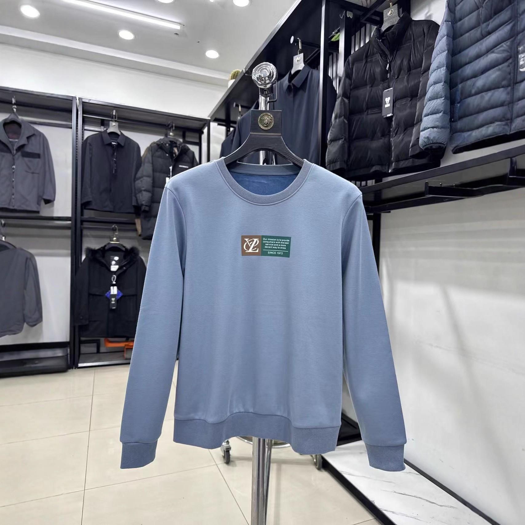 Super Soft Fleece Men s Crew Neck Hoodie - Thick, Plus Velvet, Casual Pullover Size 170 (100-120 lbs)