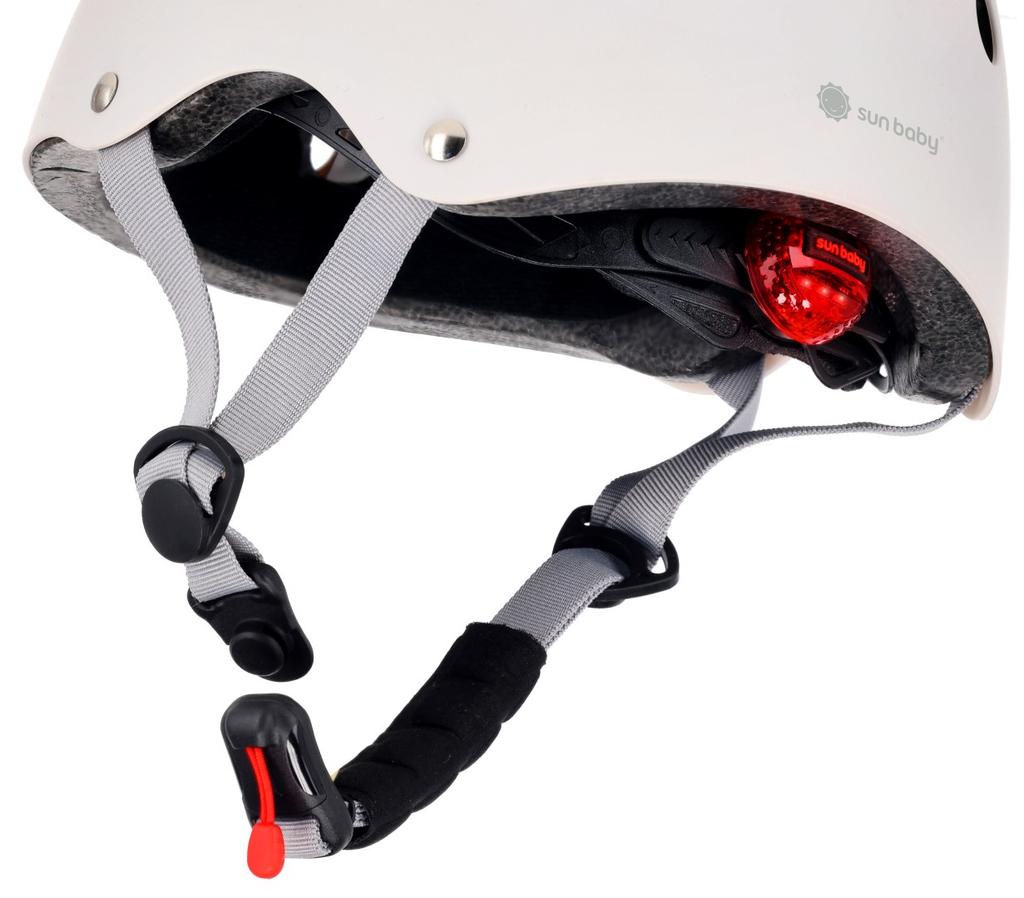 Kask Rowerowy Dla Dzieci Perfect Fit S 50-54 Cm Lekki Lampka Led Klipsy Magnetyczne Biały