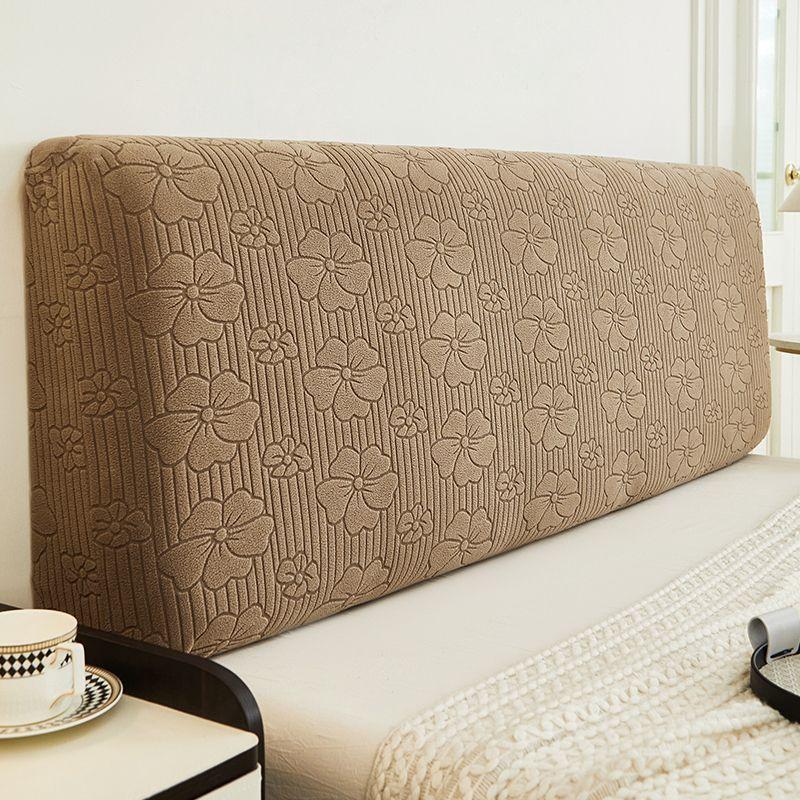 Jacquard Velvet Elastic Bedhead Cover All-inclusive Bedroom Home Bedside Backrest Protection Headboard Dust Cover