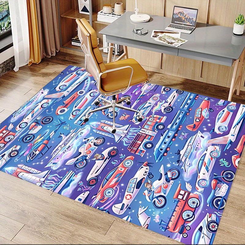 1PC Transportation Vehicles Non-Slip Floor Carpet Compatible for Office&Living Room&Bedroom&Dining Room - Soft & Pattern-G0334
