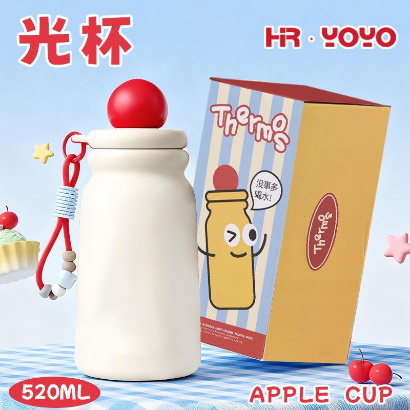 Water bottle cute cartoon Christmas thermos cup female high value stainless steel straw cup holiday gift water cup