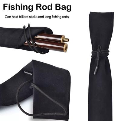 Multifunktionale faltbare Angelruten-Tasche Nicht elastisch Tragbar Köderruten-Tasche Schwarze Angelruten-Schutzhülle