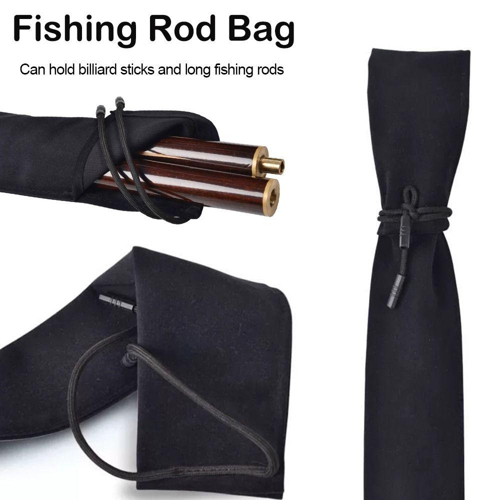 Multifunktionale faltbare Angelruten-Tasche Nicht elastisch Tragbar Köderruten-Tasche Schwarze Angelruten-Schutzhülle