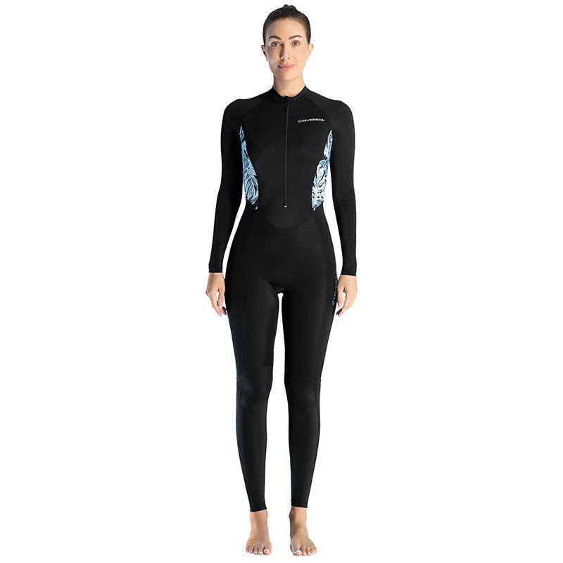 

Lycra Diving Suit Women s One-piece Long-sleeved Trousers Sunscreen Snorkeling Surfing Swimming Quick-drying Breathable Jellyfish S чёрный